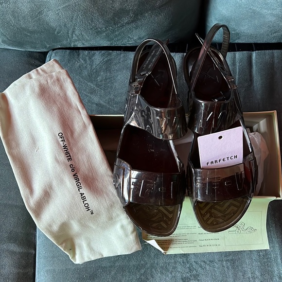 off white jelly sandals